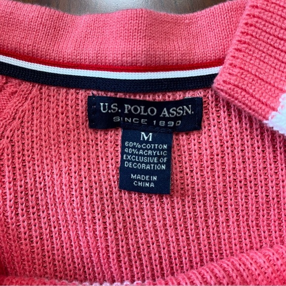 U S Polo Assn Striped Long Sleeves Sweater Casual Lightweight Fall Size M - Picture 6 of 6